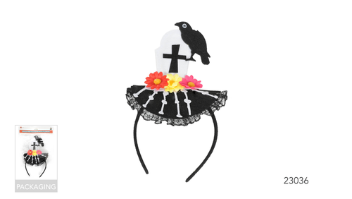 Graveyard headband with flowers was 90053 Graveyard headband with flowers was 90053
