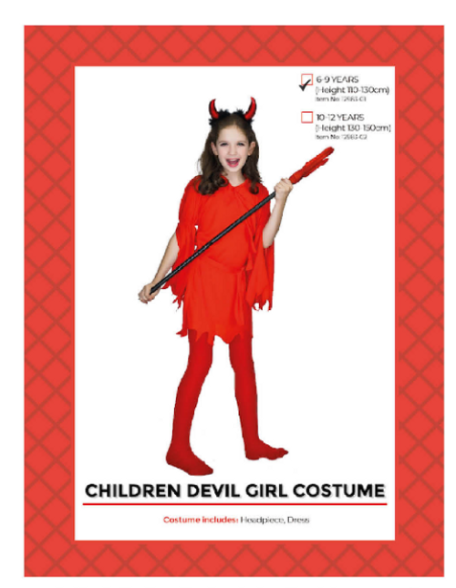 Children Devil Girl Costume (6-9 years)