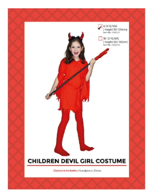 Children Devil Girl Costume (6-9 years) Children Devil Girl Costume (6-9 years)