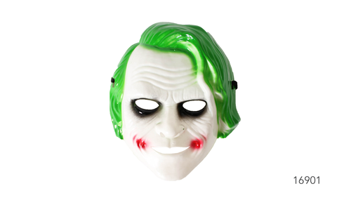 Plastic Mask (Scary Clown green hair)