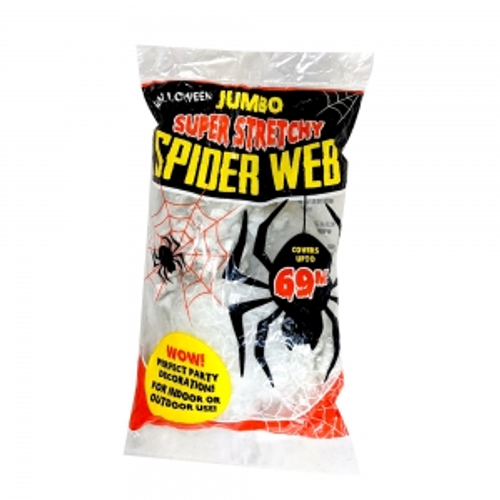 220G HALLOWEEN JUMBO SUPER STRETCH SPIDER WEB IN HANGSELL BAG 220G HALLOWEEN JUMBO SUPER STRETCH SPIDER WEB IN HANGSELL BAG