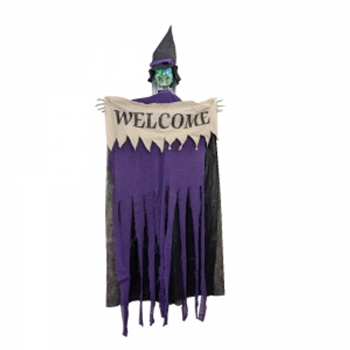 HANGING WITCH   &"WELCOME SIGN 175X80X29CM