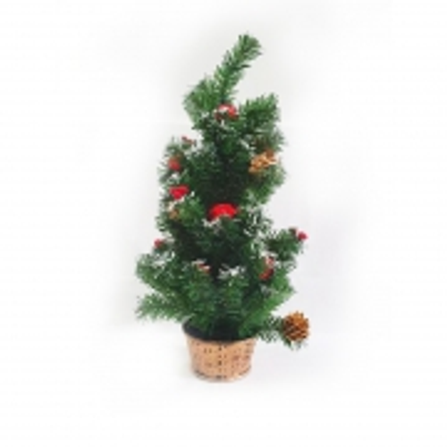 XMAS TREE W/POT 60CM W/COLORFUL DECOR 70TIPS