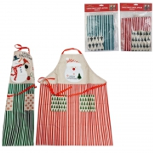 XMAS APRON 3D JUTE 52X75CM