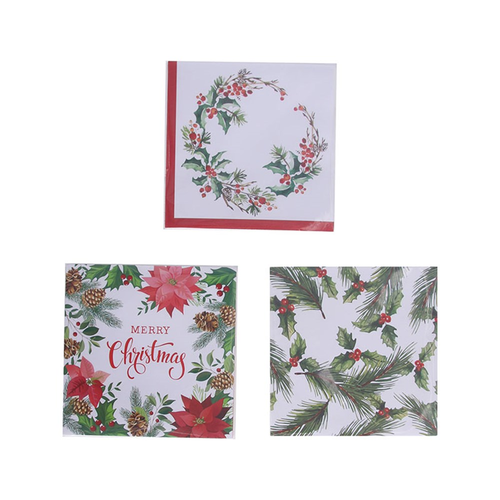 3A 20PK 33X33CM 2PLY NAPKINS-TRADITIONAL FLORAL (1 DESIGN PER PACK)