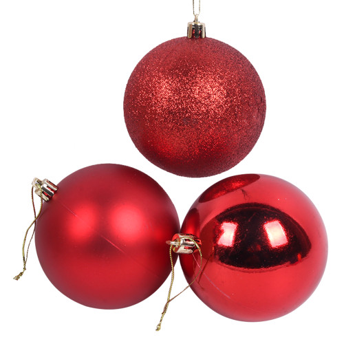 3X8CM PLUM RED BAUBLES