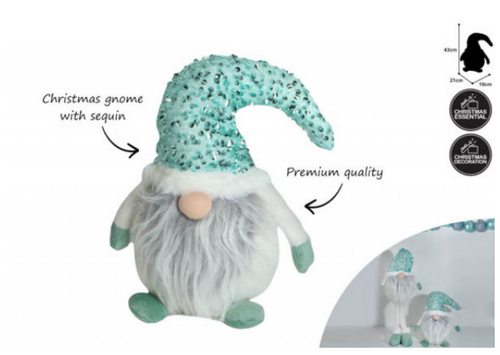 XMAS STANDING FABRIC GNOME