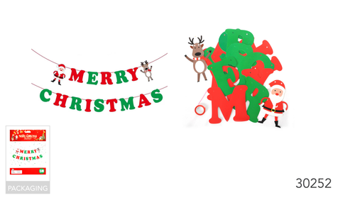 Merry Christmas Banner (Santa Reindeer)