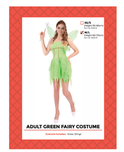 Adult Green Fairy Costume (M/L)