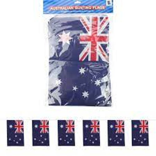 Australian Flag Bunting Size 10cm x 20cm 5m Length Includes: 12 Flags