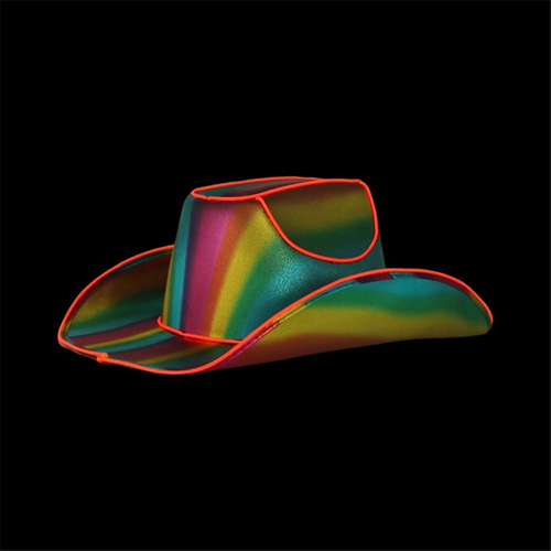 *LIGHT UP RAINBOW COWBOY HAT