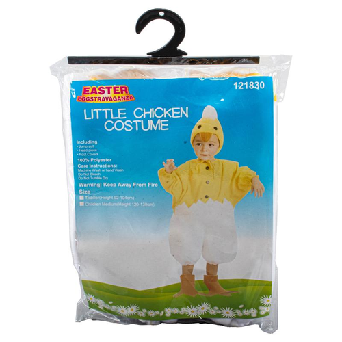 Costume Chicken Children's Ages: 4-6yrs & 7-9yrs Includes: Hat, Body Suit & Feet Covers