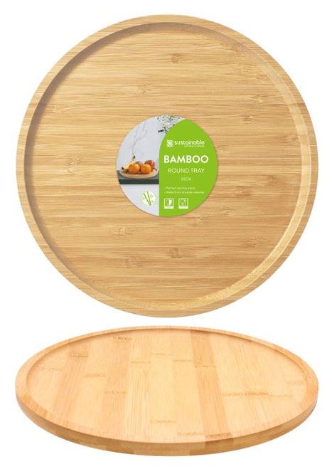 Bamboo Round Serving Tray - 30CM x 1.5CM