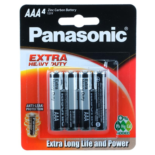 Battery Panasonic Extra Heavy Duty  (AAA) 4pk