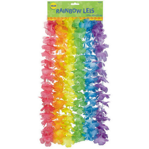 Floral VP Leis - Rainbow 6pk