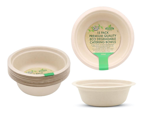 ECO Biodegradable Catering Plates - Bowl - Small - 15PK