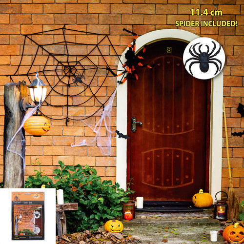 150CM POLYPROPOLENE SPIDER WEB W/11CM SPIDER 150CM POLYPROPOLENE SPIDER WEB W/11CM SPIDER