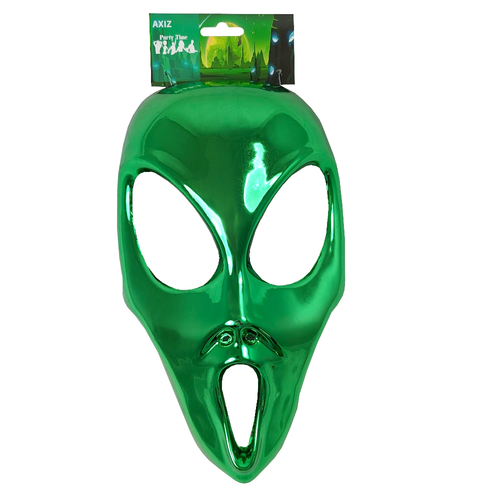 GREEN ALIEN MASK ON HEADER CARD