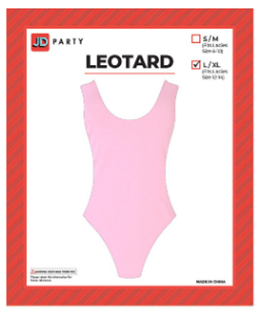 80s Leotard (Plain colours) (Light Pink) (L/XL)