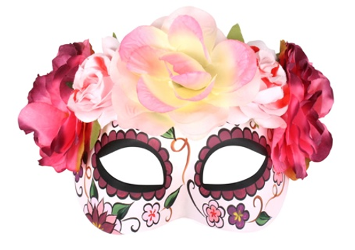 Frida Soft Pink Flowers Eye Mask