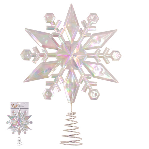 IRRIDECENT SNOWFLAKE TREE TOPPER 23CM