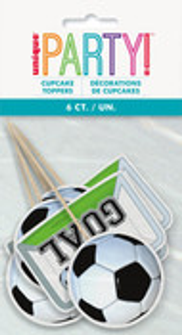 3D SOCCER 6 CUPCAKE TOPPERS
