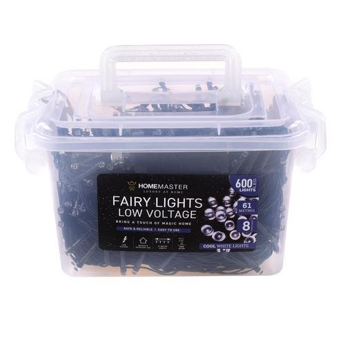 Light Low Voltage Fairy 600LED Cool White 8 Functions