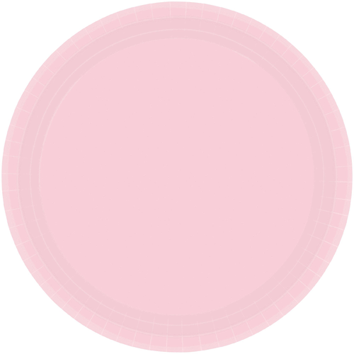 Ppr Plates 9in/23cm Rnd 20CT-Blush