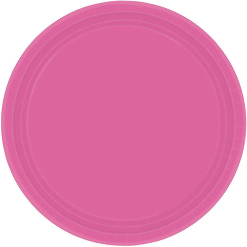 Ppr Plt 7in/17cm Rnd 20CT Bright Pink FSC