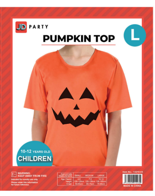 Children Pumpkin Tshirt (Large)