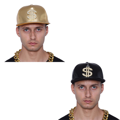 2A GOLD AND BLACK HIP HOP DOLLAR CAP