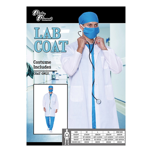 DOCTOR'S LAB COAT ONE SIZE FIT MOST INCLUDING COAT ONLY