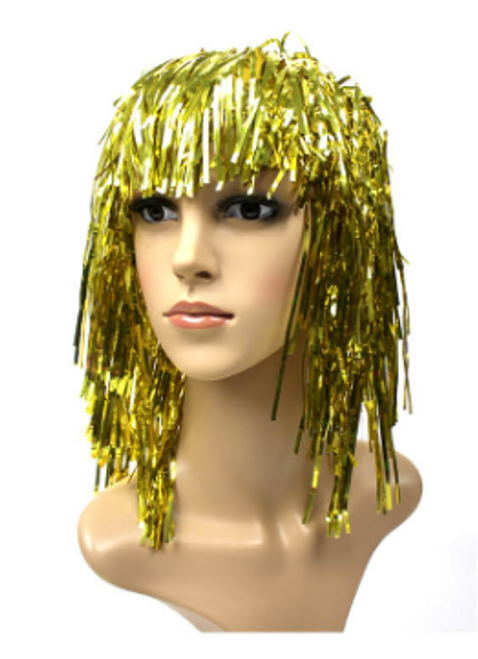 Tinsel Wig (Gold)