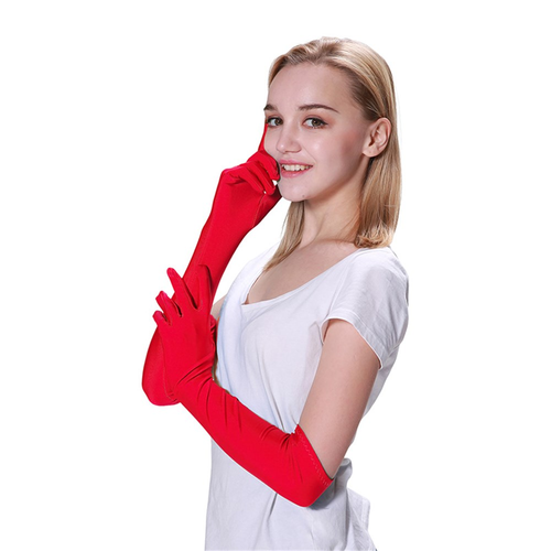 *LONG GLOVES-RED