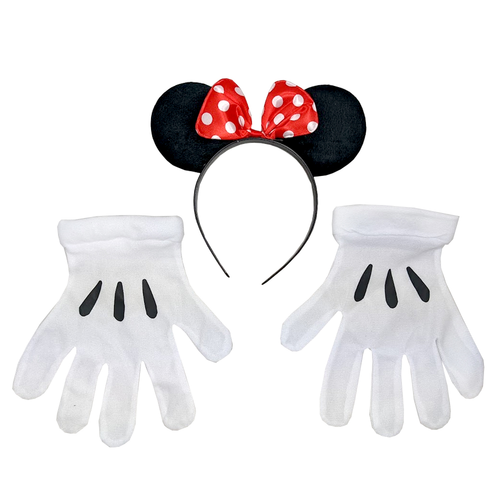 MISS MOUSE SET, HEADBAND , GLOVES,