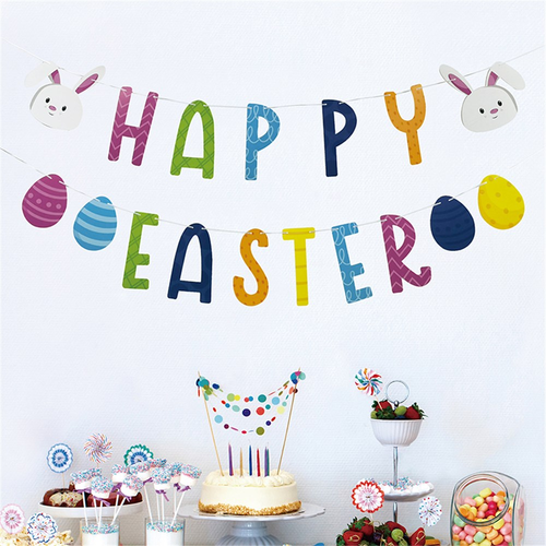 HAPPY EASTER PAPER GARLAND 2M