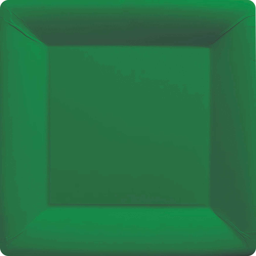 Ppr Plt 9in/23cm Sqr 20Pk Festive Green FSC