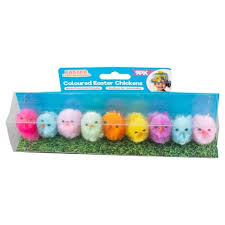 Easter Chicken 9pc Medium 4cm Assorted Colours