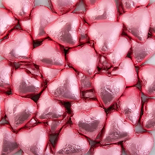 Pink Chocolate Hearts 500g