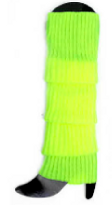 Plain Leg Warmer (Chunky Knit) (Fluro Yellow)