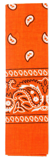 Bandana (Paisley) (Light Orange)Cotton