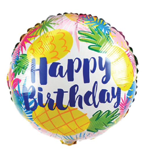 18" (45cm) Pineapple Happy Birthday