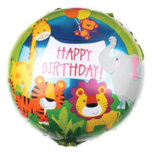 18" (45cm) Happy Birthday Safari Animals