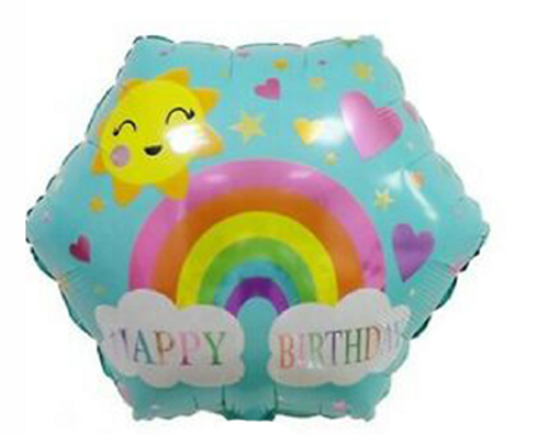 18" (45cm) Happy Birthday sun & rainbow