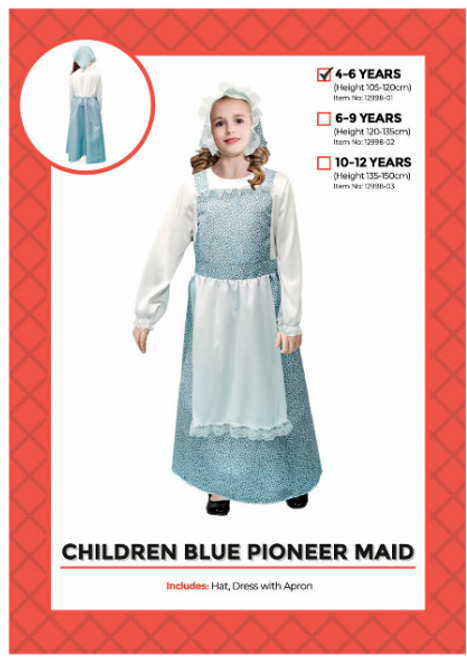 Children Blue Pioneer Girl Costume (4-6 years) was 93624-01 Children Blue Pioneer Girl Costume (4-6 years) was 93624-01