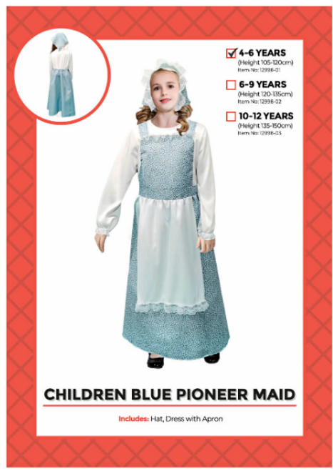 Children Blue Pioneer Girl Costume (4-6 years) was 93624-01