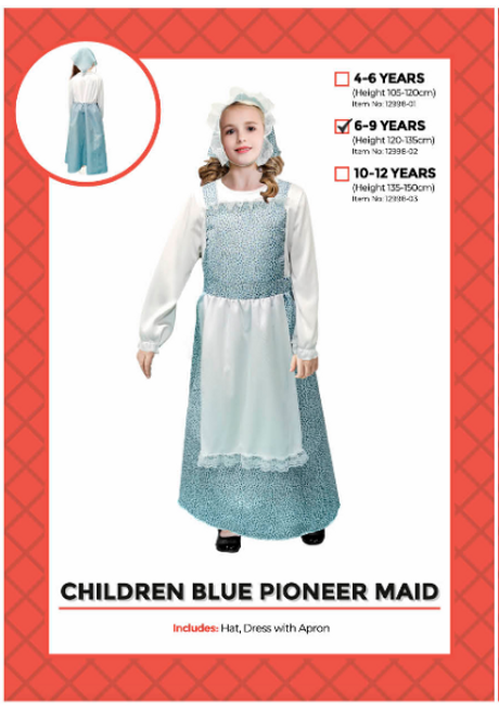 Children Blue Pioneer Girl Costume (6-9years) was 93624-02