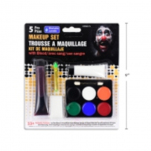 Hween Makeup Set w/ Blood 1 oz Fake Blood/0.34 oz White Cream/Sponge/ 6-Col Tray/1-Applicator Hween Makeup Set w/ Blood 1 oz Fake Blood/0.34 oz White Cream/Sponge/ 6-Col Tray/1-Applicator
