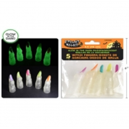 Hween GID Witch Fingers 5pk 6.35cm Hween GID Witch Fingers 5pk 6.35cm