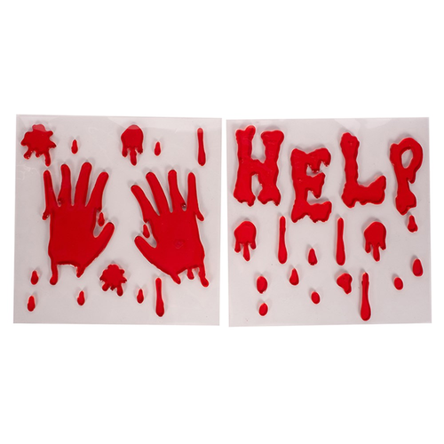 4A BLOODY WINDOW GEL CLINGS 1PC 4A BLOODY WINDOW GEL CLINGS 1PC